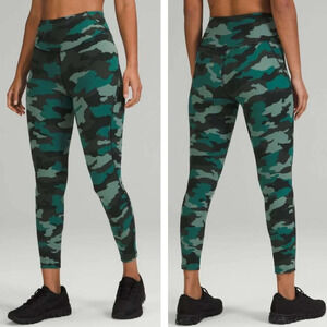 Lululemon Base Pace High-Rise Running Tight 25" Camo Green 21367